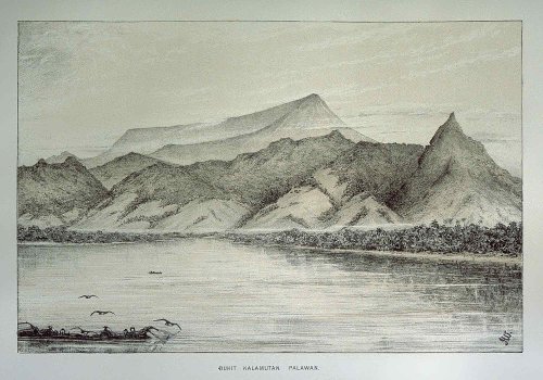 Mt. Mantalingahan drawn in 1890